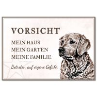 Hundeschild Türschild Hund Warnung Warnschild Golden Retriever Bayern - Sailauf Vorschau