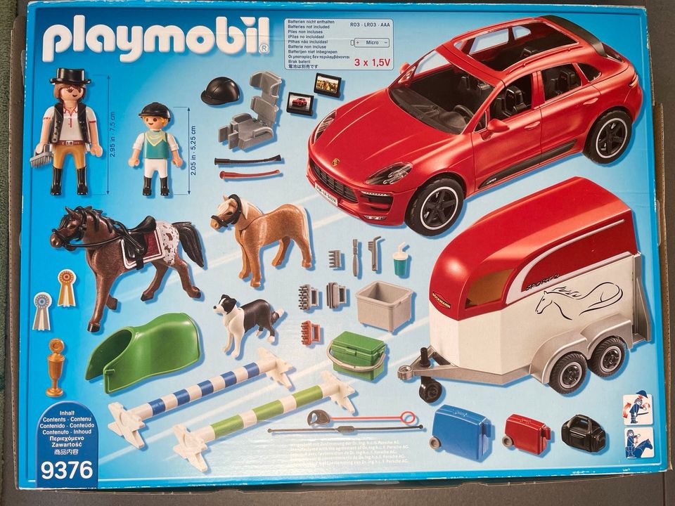 Playmobil 9376 - Macan GTS mit Licht und Pferdetransporter in Oberhausen