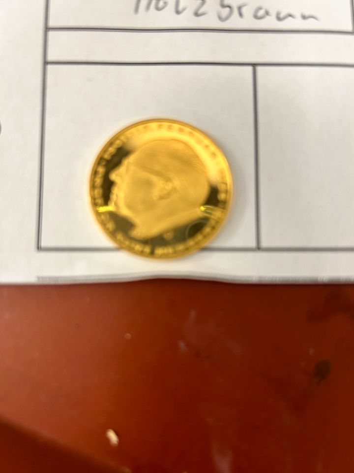 Goldmünze Medalie  900 Gold 14 Gramm in Wuppertal