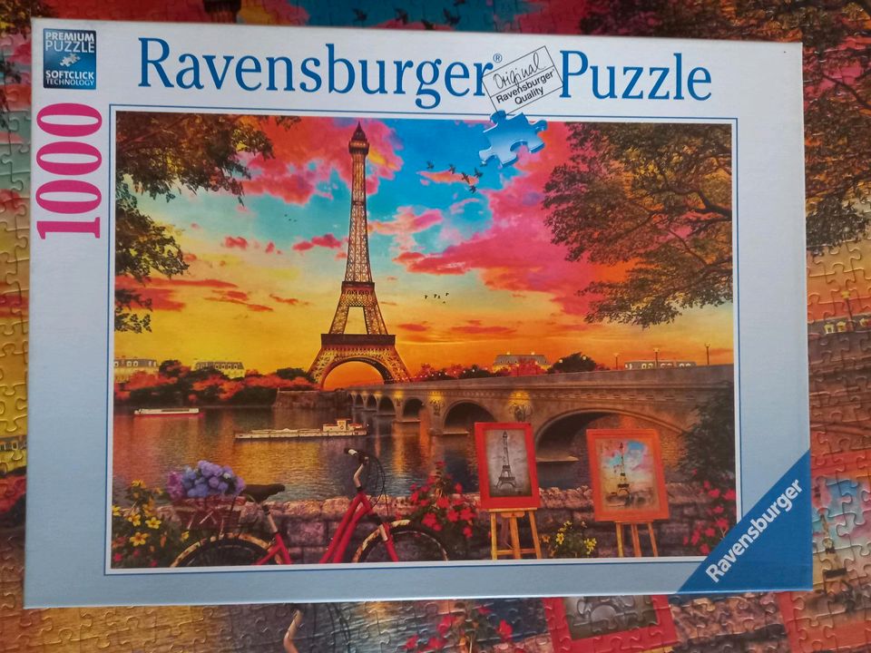Ravensburger 1000 Teile Puzzle.Komplett.Paris und die Seine in Ense