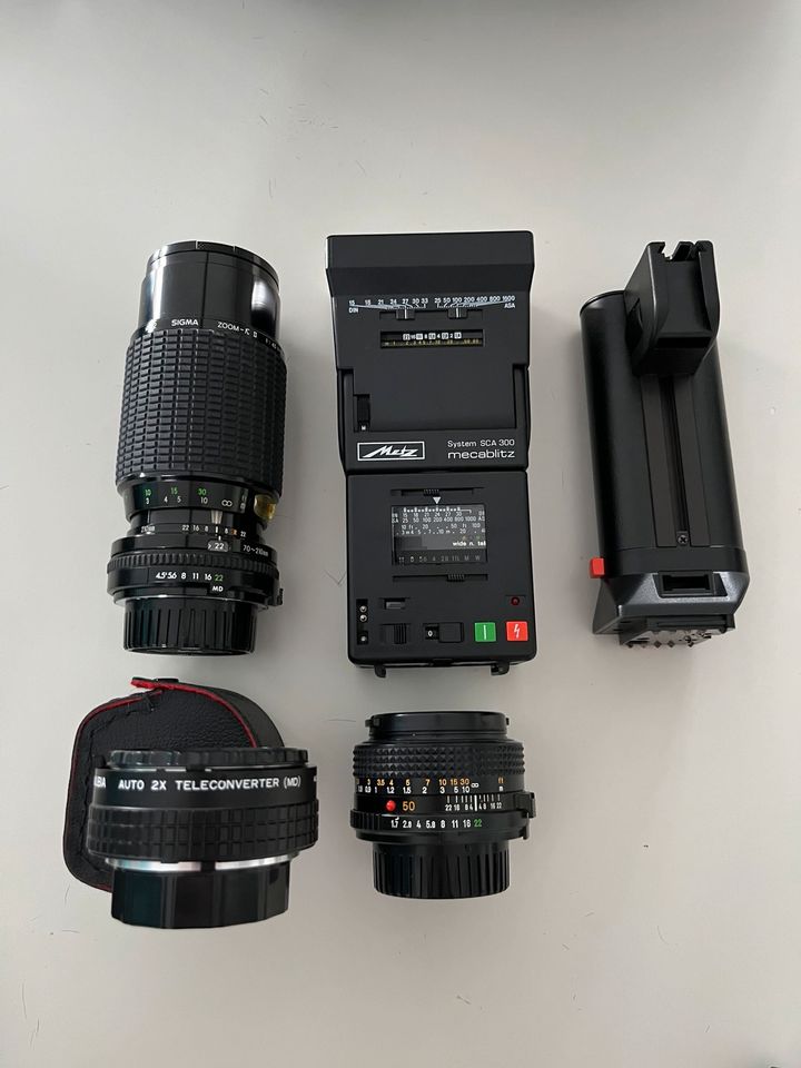 Minolta X-700  Spiegelreflexkamera, analog mit Zubehör in Bad Münstereifel