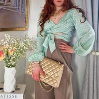 #NAKD Bluse Crop Punkte Top Pastel mintgrün Langarm Berlin - Dahlem Vorschau