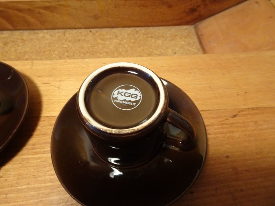 4er Espresso Tassen + Untertassen Set KGG & Flirt in Flensburg
