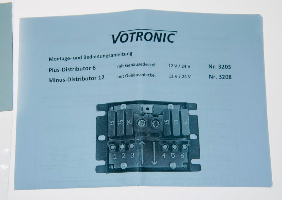 Votronic Minusverteiler 12 neu OVP Boot Wohnmobil in Süderhackstedt