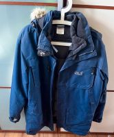 Jack Wolfskin Parka Mantel Doppeljacke Daune Größe L dunkelblau Leipzig - Connewitz Vorschau