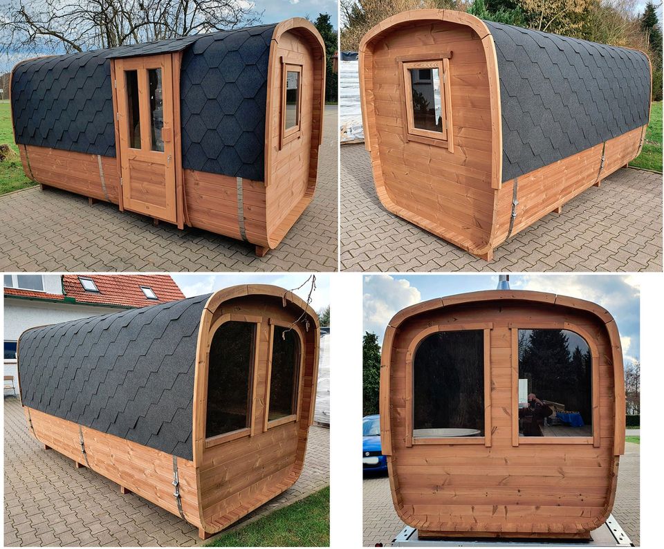 Sauna  Gartensauna 4m NEU Holzofen 16 KW am Lager Thermoholz in Hüllhorst