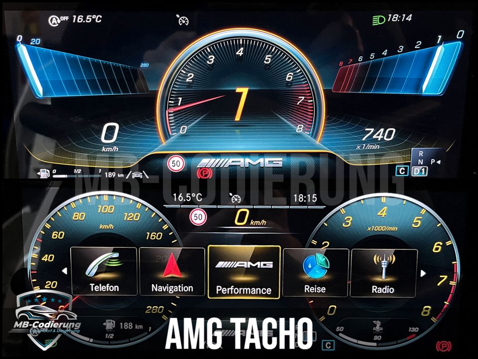 Mercedes Silberdesign Comand Tacho Update Menü W204 W207 W212 AMG in Düsseldorf