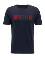 Mustang T-Shirt Logo Tee marineblau/navy mit rotem Schriftzug M Sachsen - Diera-Zehren Vorschau