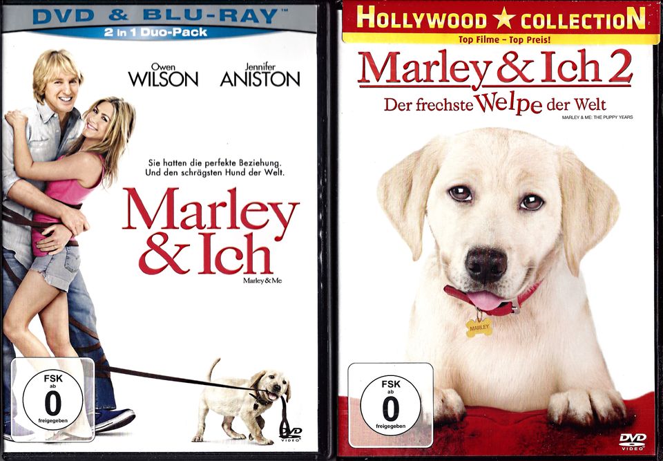 Marley & Ich (DVD & Blu-ray) & Marley & Ich 2 (DVD OVP) in Naumburg 