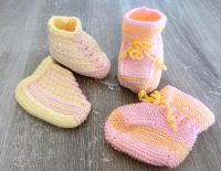 Baby Schuhe gestrickt Hessen - Battenberg Vorschau