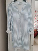 Gina Longbluse / Kleid, Gr. S (34/36) blau mit weiß Niedersachsen - Leer (Ostfriesland) Vorschau