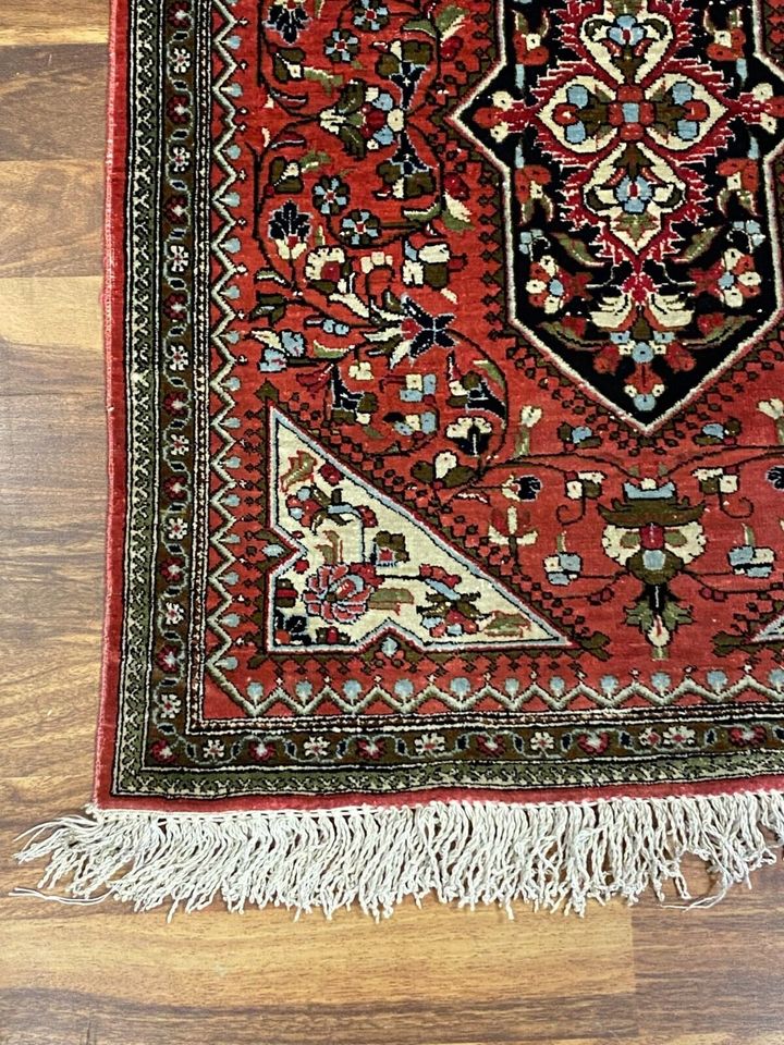 ALTER GHOM TEPPICH AUS SEIDE HANDGEKNÜPFT SEIDENTEPPICH 87x57cm - Versand kostenlos - Wir sind für Sie da lokal in 86830 Schwabmünchen oder online ARTHOME24 in Schwabmünchen