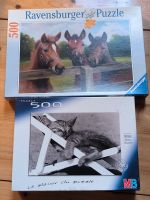 2x 500 Puzzle Ravensburger MB Tieremotive: Pferde Katze Bayern - Icking Vorschau