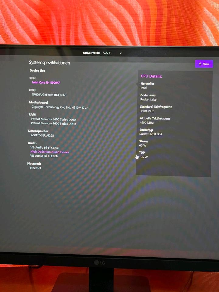 Komplett GAMING PC i9 | 64 GB RAM | 1TB SSD | RTX 4060 27 Zoll LG in Wiesbaden