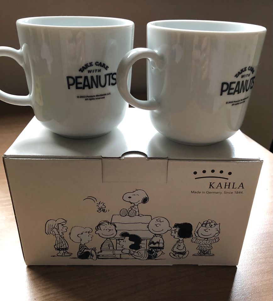 Becher, Henkelbecher, Neu, Peanuts, Weiß, 2 er Set in Oyten