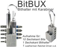 Bithalter mit Karabiner, Gürtelclip, Torx Bits und Leatherman Schleswig-Holstein - Glücksburg Vorschau