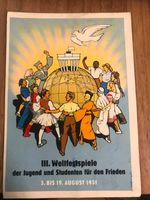 Postkarte 3. Weltfestspiele d. Jugend & Studenten 1951 gelaufen Brandenburg - Königs Wusterhausen Vorschau