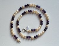 EDELSTEIN KETTE: AMETHYST + PERLEN, 66cm, Neu !!! Mitte - Tiergarten Vorschau