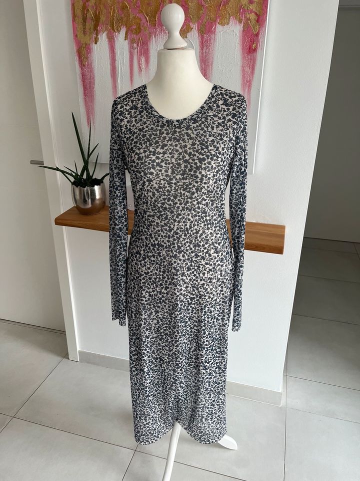 Baum und Pferdgarten ❤️ Maxi Kleid Gr L Neu blau weiß Blumen in Gehrden