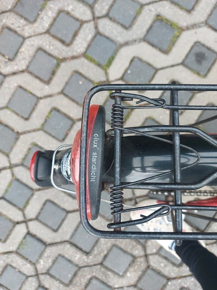 Kinderfahrrad Fahrrad rot silber in Hoppegarten