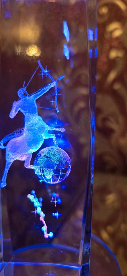 Sternzeichen Schütze 3D Beleuchtung Glaskristall LED in Weißenhorn