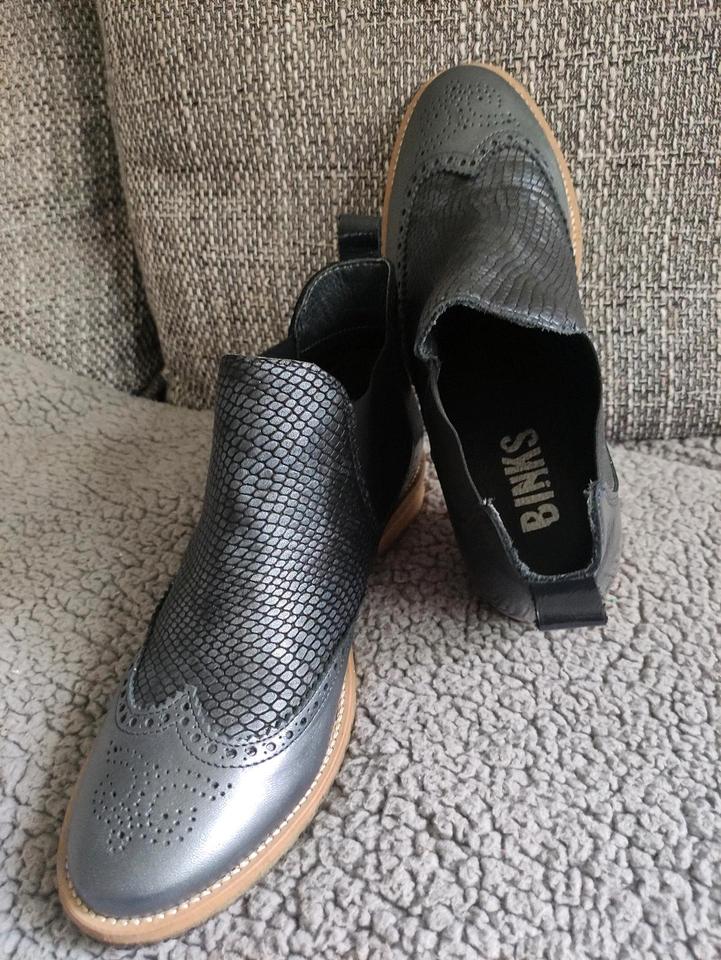BINKS Shoes blau Croco-Optik hoche Schuh Damen Gr.39 in Hagen