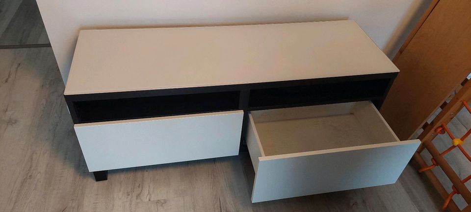 Ikea Besta TV Bank schwarzbraun mit Glasplatte in Lünen