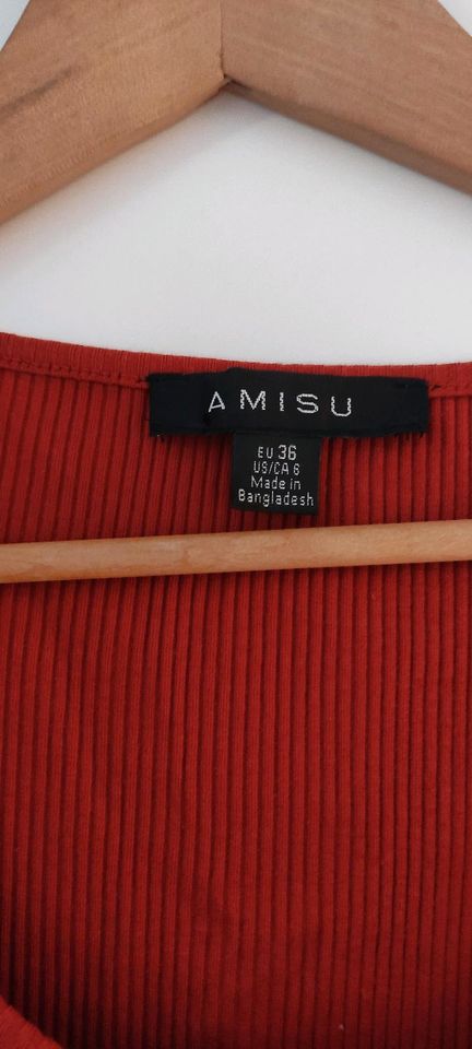 Amisu Stretch Kleid Gr 36 in Wüstenrot