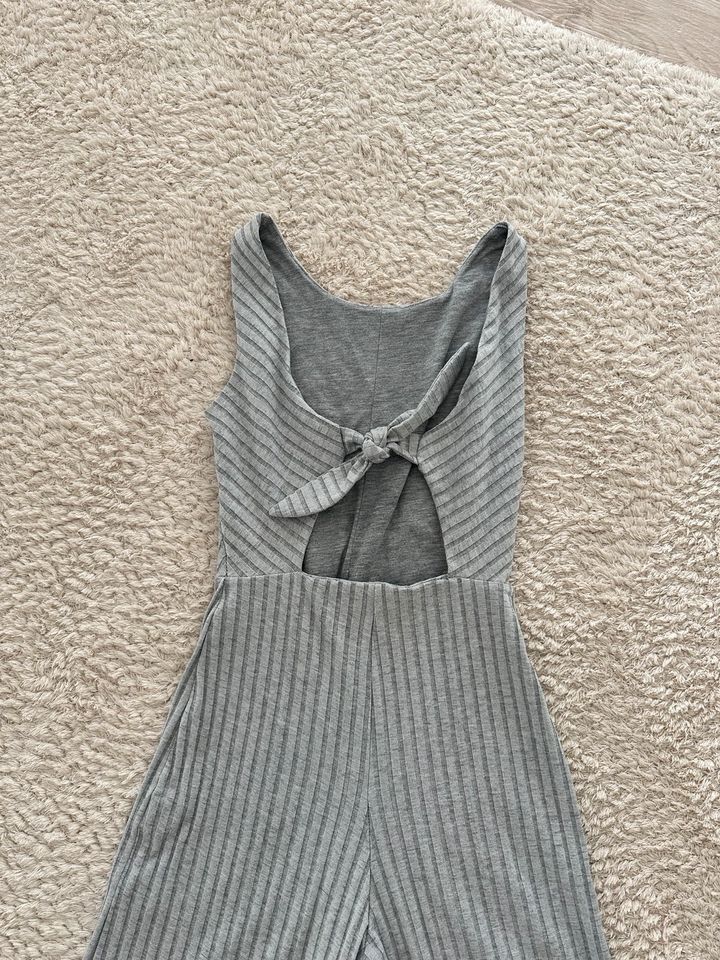 Overall Jumpsuit grau Stoff Mango XS 34 in Hamburg