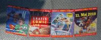 4 Plastiktüten, Gratis-Comictag 2012,13, 17, 19, Werbung, selten Berlin - Reinickendorf Vorschau