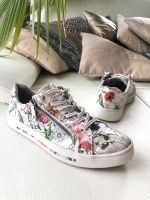 Sehr schöne Sneakers m. RV florales Design Gr. 39 silber/bunt 1A Bayern - Poing Vorschau