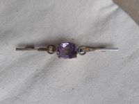 Vintage Stabbrosche Brosche Silber 830 mit Amethyst West - Unterliederbach Vorschau