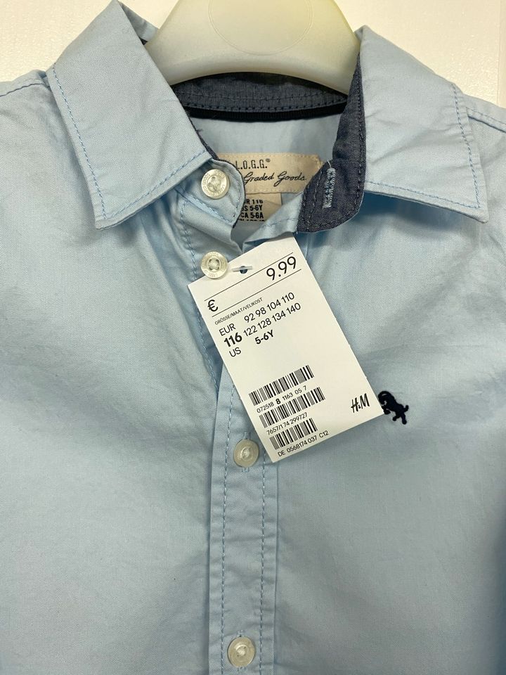 neues Hemd hellblau von H&M Gr. 116 in Kerpen