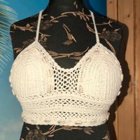 Hippie Unikat Strick BH Bikini Oberteil mit Muscheln Rheinland-Pfalz - Wallmerod Vorschau