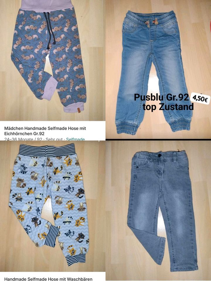 Mädchen Hosen Jeans Handmade Gr.92 in Neuruppin