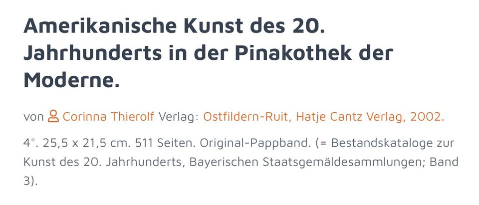 Amerikanische Kunst des 20.Jahrhunderts C.Thierolf neuwertig! in Frankfurt am Main