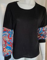 Shein Pullover/ Langarmshirt schwarz rot blau Gr.S modisch☀️ Bayern - Niederwerrn Vorschau