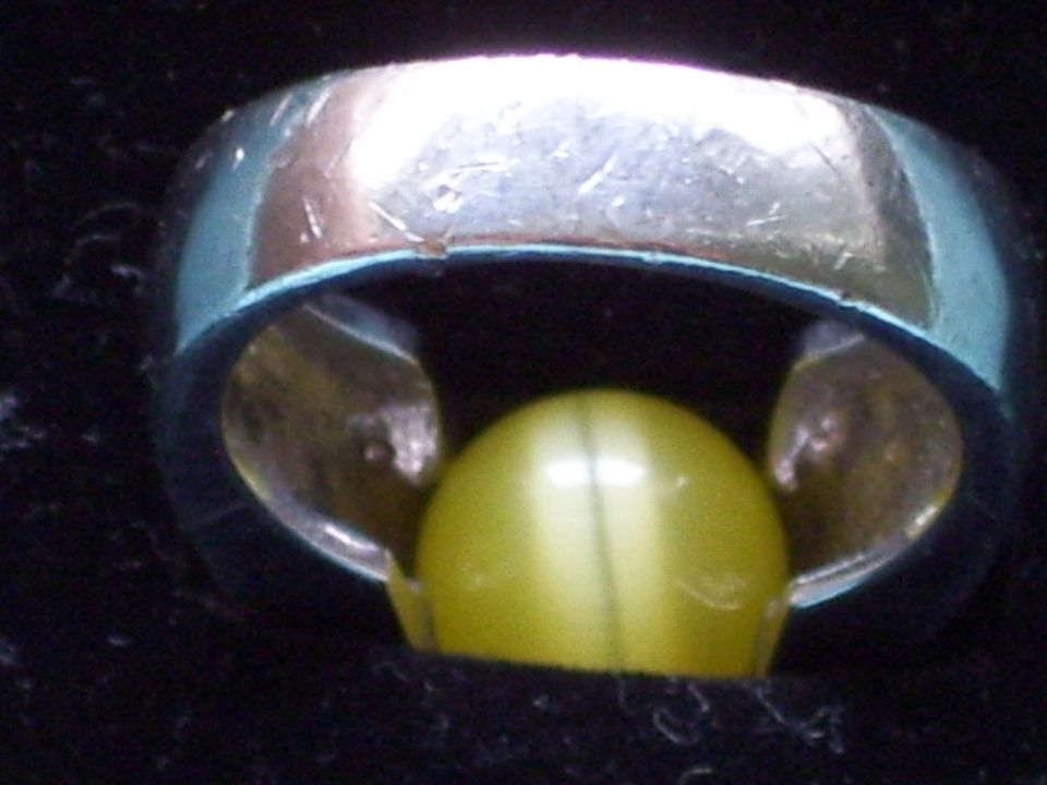 Melano Ring 925 Silber Wechselring Kugel Cateye Katzenauge Gr.58 in Berlin