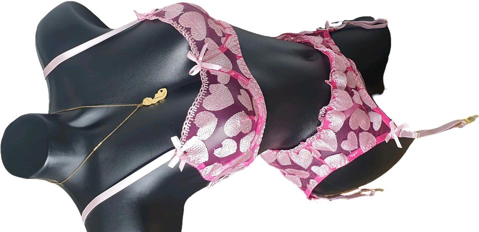 Pink Damen Unterwäsche set|Strapse Dessous set|durchsic in Hannover