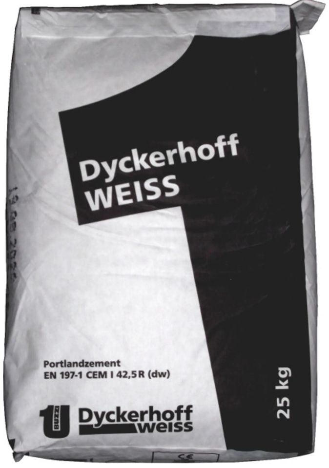 Dyckerhoff Zement weiss neu 25 kg Beton in Freiburg im Breisgau
