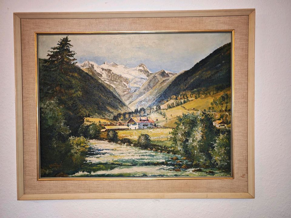 Ölgemälde Ölbild Landschaftsbild Leinwand von Rätzel, 93x73 cm in Dresden