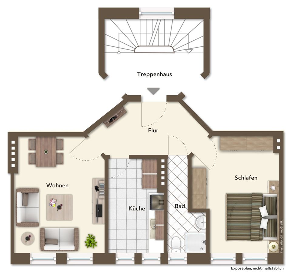 Traumhafte 2-Zimmer-Altbauwohnung in der Innenstadt von Cuxhaven in Cuxhaven