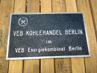 Metallschild VEB Kohlehandel Berlin DDR Energiekombinat 50x30 Berlin - Mitte Vorschau