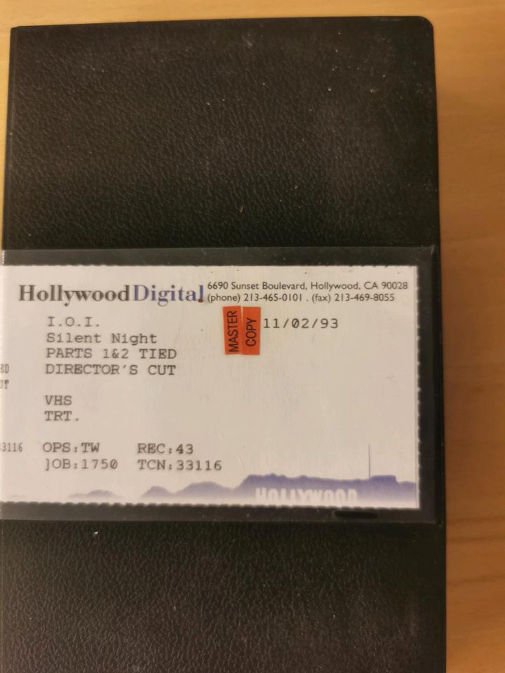Original Master Copy Hollywood Studio Aufnahme Video Kassette in Silberhausen