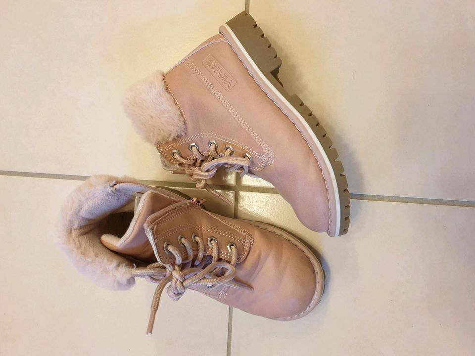 Venice Schnürboots Stiefeletten rosa Gr. 29 Mädchen in Treuchtlingen