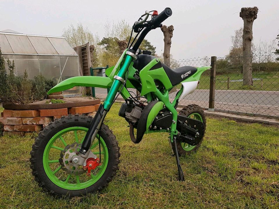 Nitro Motors 49ccm Pullstart Dirtbike 10 Zoll Crossbike in Havelaue