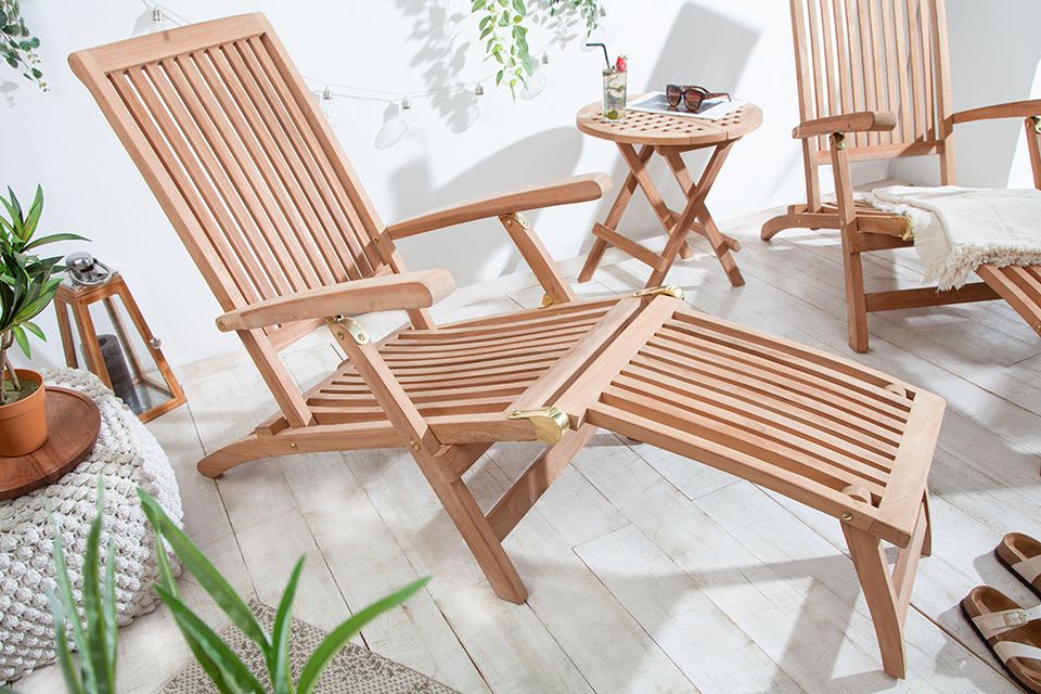 ⚡!Aktionspreis!⚡ Verstellbare Gartenliege EMPIRE TEAK 170cm Teakholz Deckchair Gartenstuhl Gartenmöbel Riess-Ambiente in Hamburg