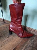 Damen Stiefel rot 36 Absatz Leder Schuhe Reißverschluss Thüringen - Jena Vorschau