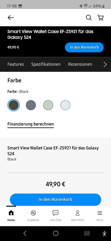 Handyhülle Samsung Galaxy S24 Smart View Wallet Case in Trier