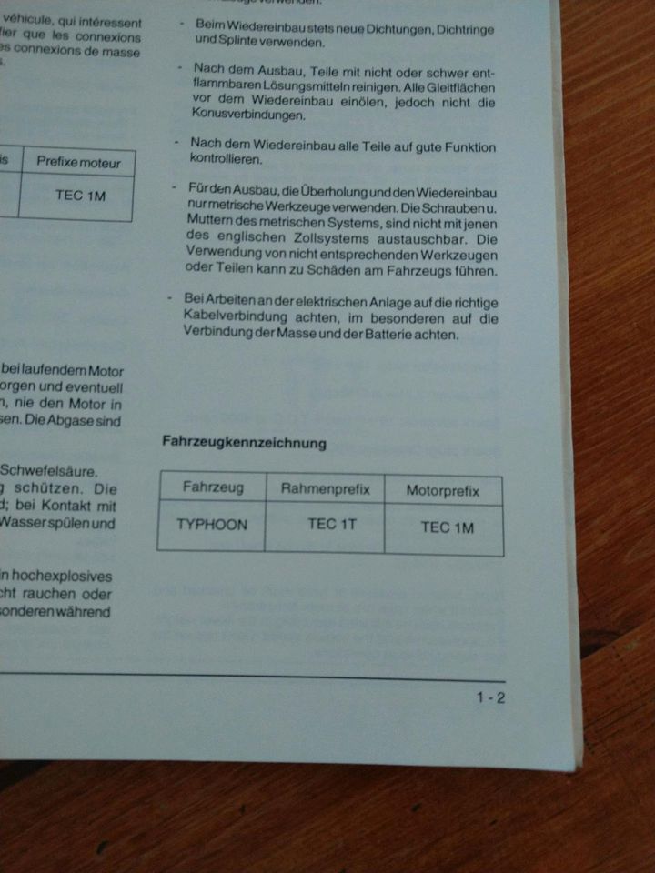 Piaggio Typhoon Werkstatthandbuch in Ingolstadt